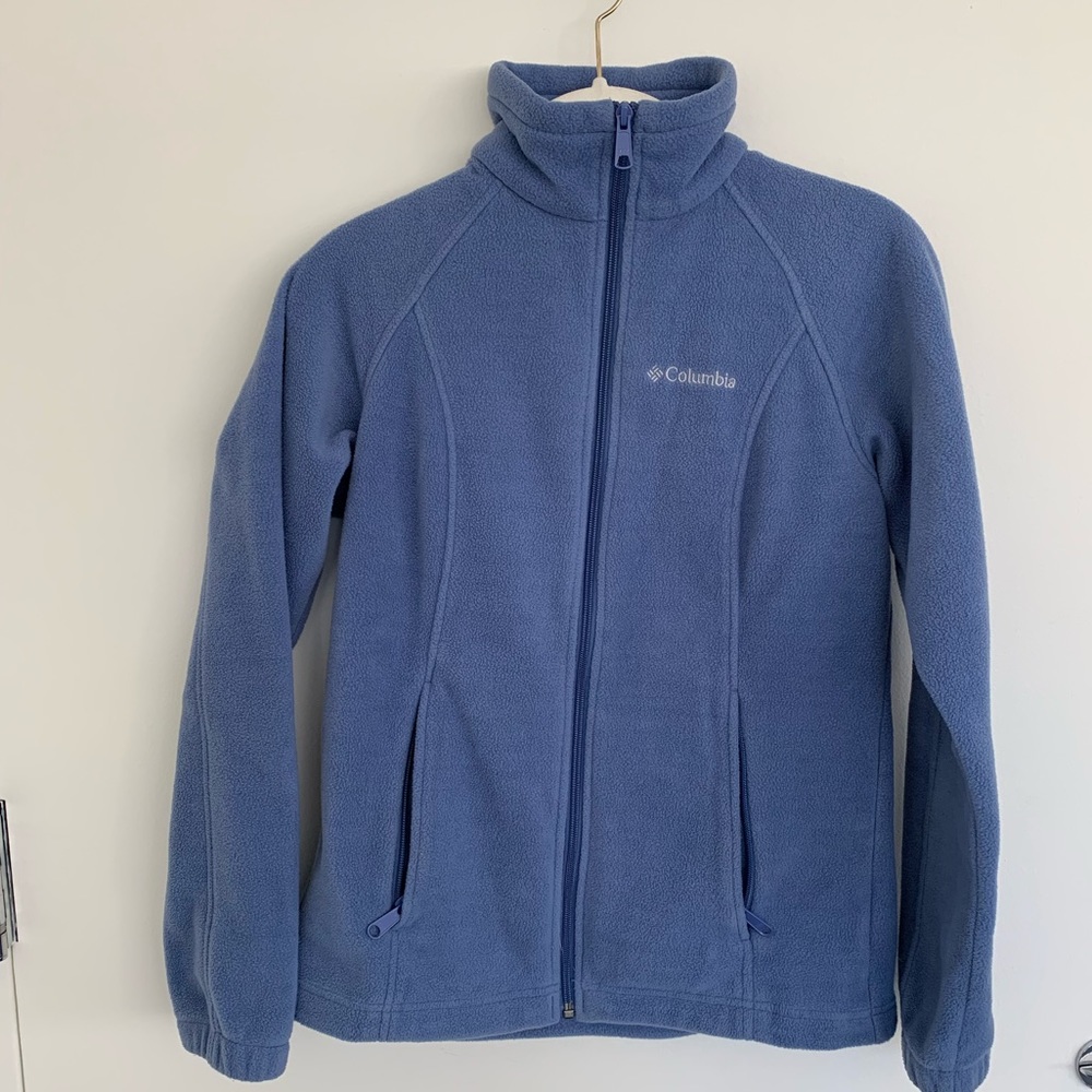 Columbia Zip up Fleece, blueish purple, XS